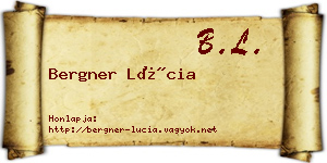 Bergner Lúcia névjegykártya